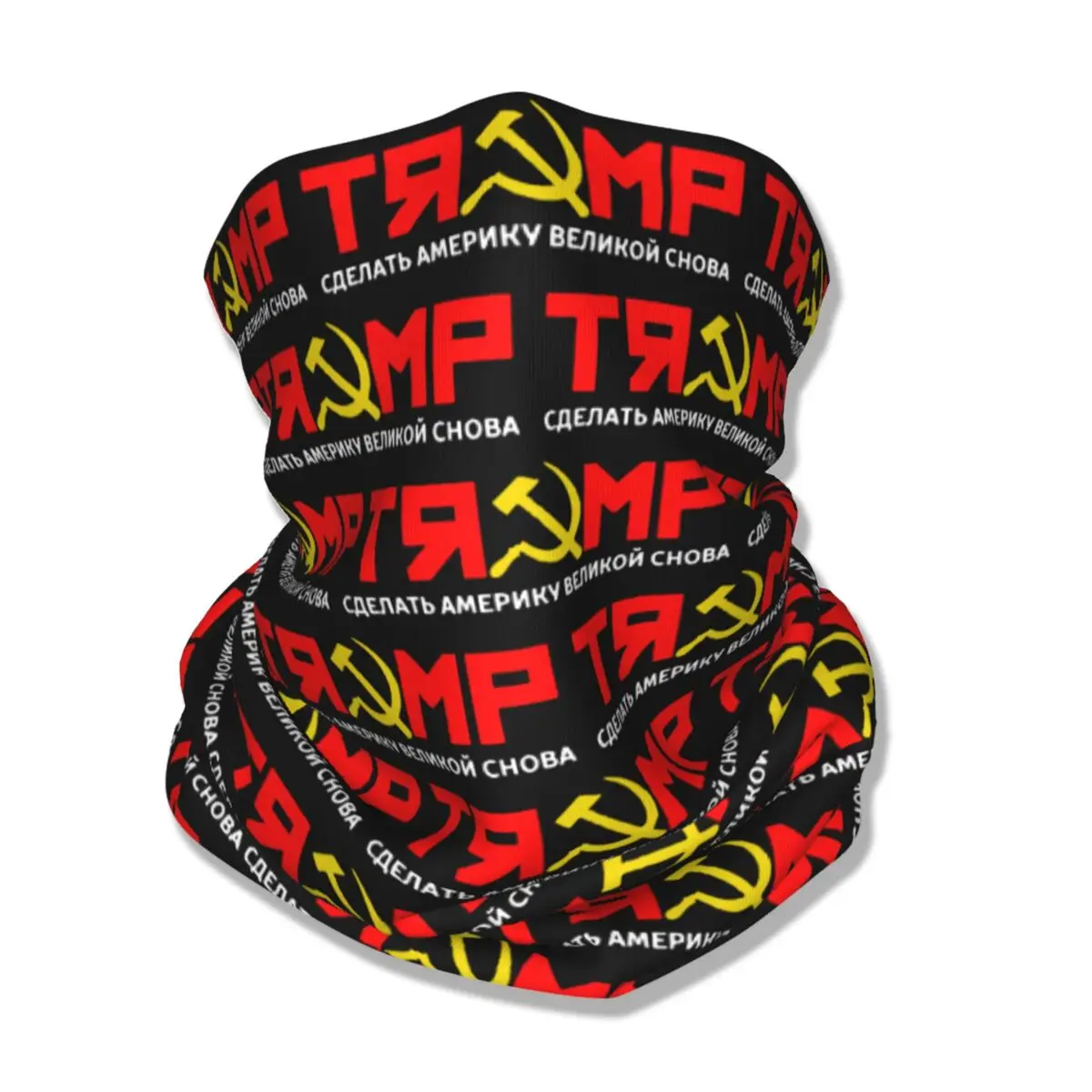 Trump Make America Great Again Russian CCCP Bandana Neck Cover Printed Vote Wrap Scarf Balaclava Running Unisex Adult All Season