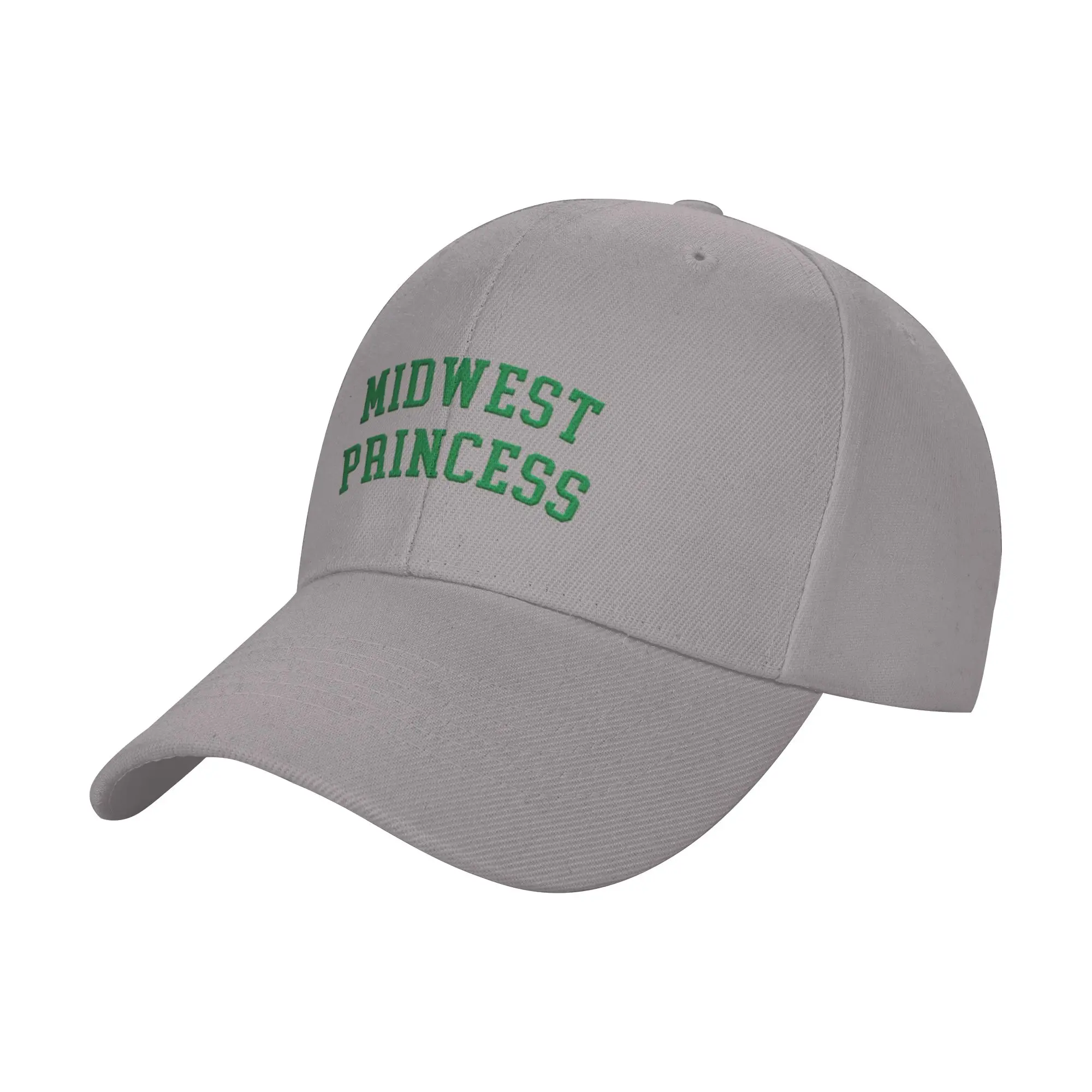 Hot Sale Midwest Princess Green Varsity Curved Beveled Typography Baseball Cap  Autumn Men Hat  Mountain Climbing Men Hat