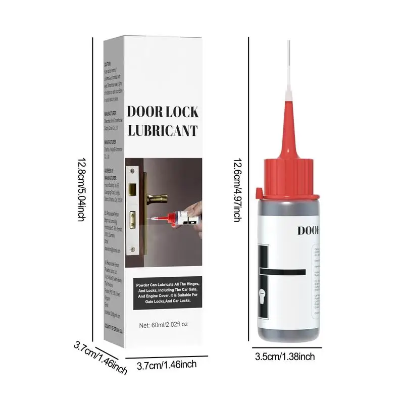 60ml Door Lock Lubricant Powder Non Toxic Graphite Powder Lubricant For Car Garage Home Door Lock Cylinder Hinge Locksmith Tool