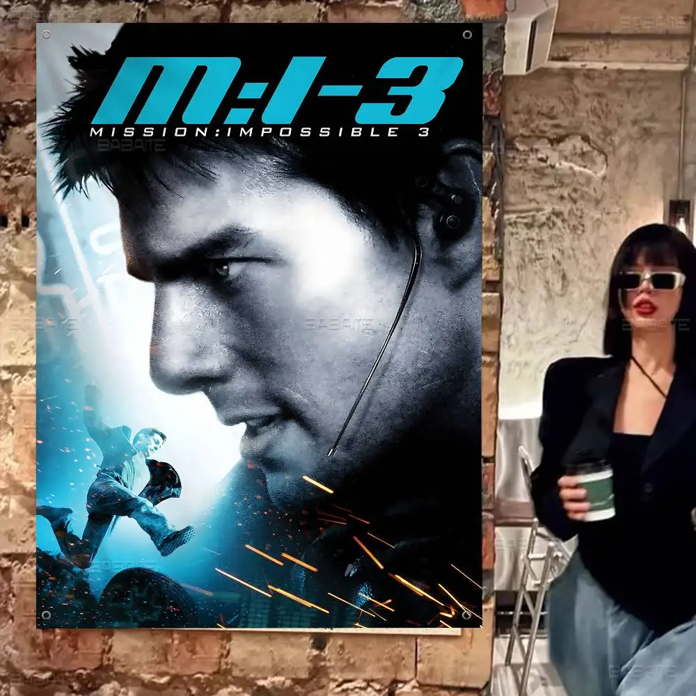 Movie M-Mission I-Impossible DIY Flag For Family Group Photo Living Room Home Dorm Decor Wall Art Decor Banner