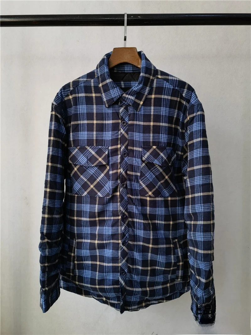 

Retro Oversized Plaid Cotton Jaet Men's Women's Autumn Winter Casual Streetwear Hip Hop Loose Fit plus Size irt