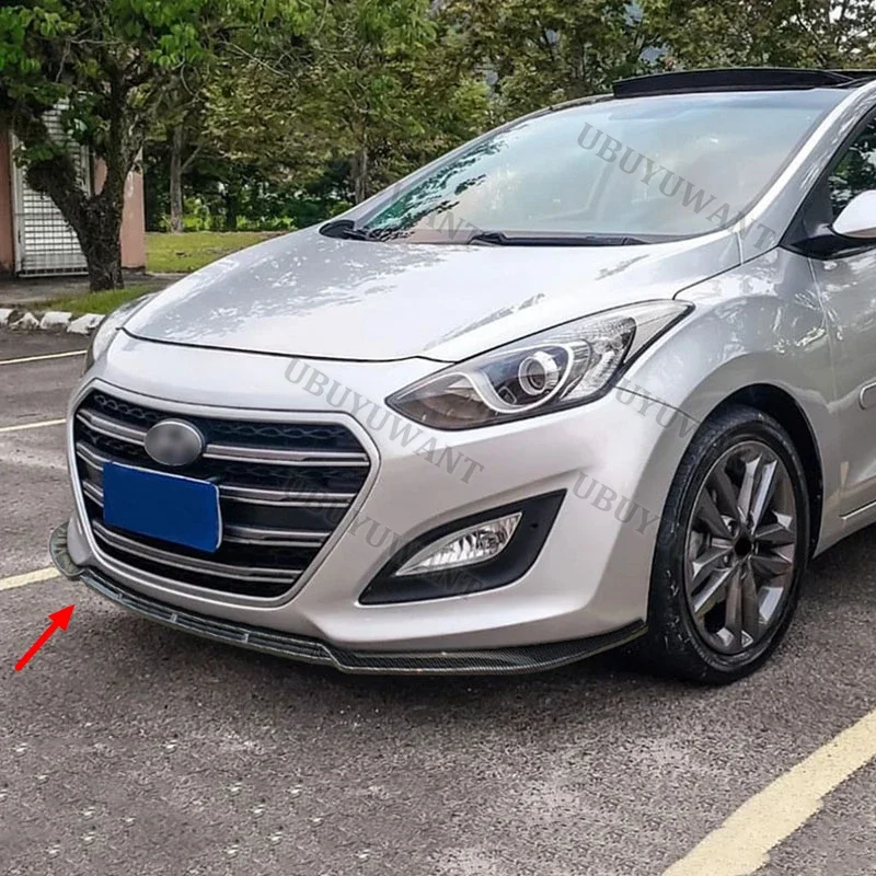 For Hyundai i30 MK2 MK2.5 3pcs Bumper Lip Chin Front Lip Spoiler Splitters Body Kit Aprons Cover Guard Trim
