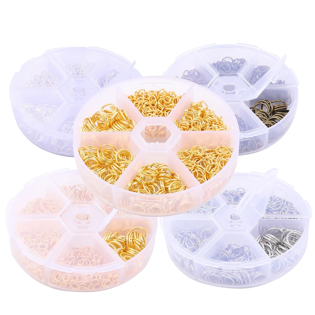 6-box iron single circle 4-10mm open connection Charm DIY Jewelry Creation Materials Materials for making iron chain jewelry