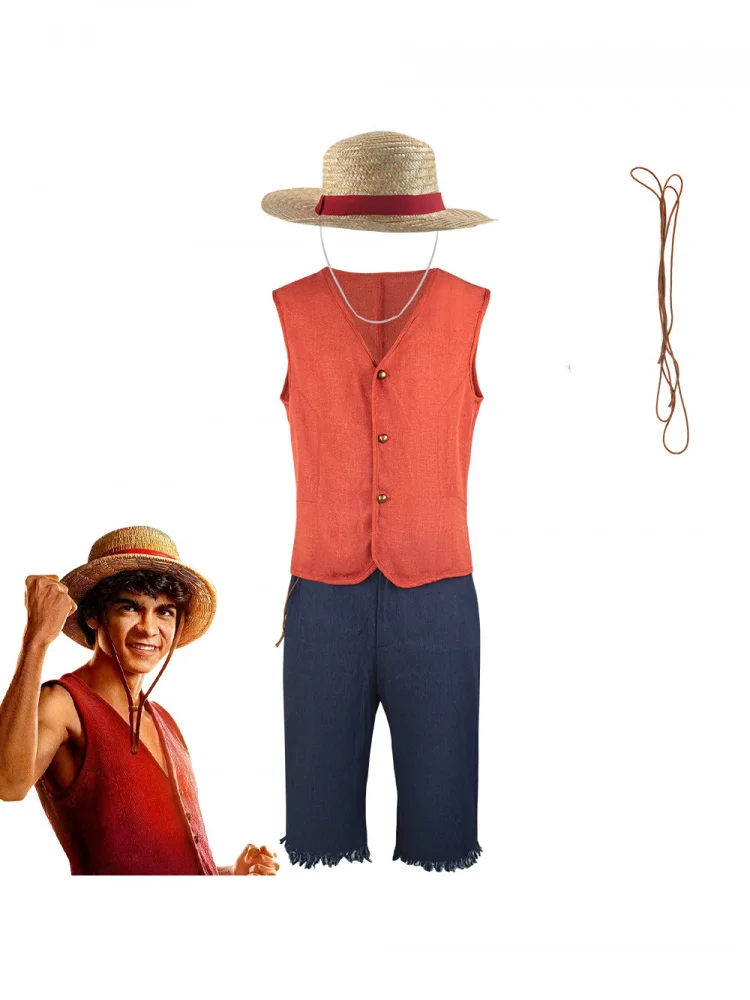 

Men's Movie Thief King Cosplay Vest Hat Halloween Performance Realistic Costume Polyester Material Traditional Chinese Stage ...