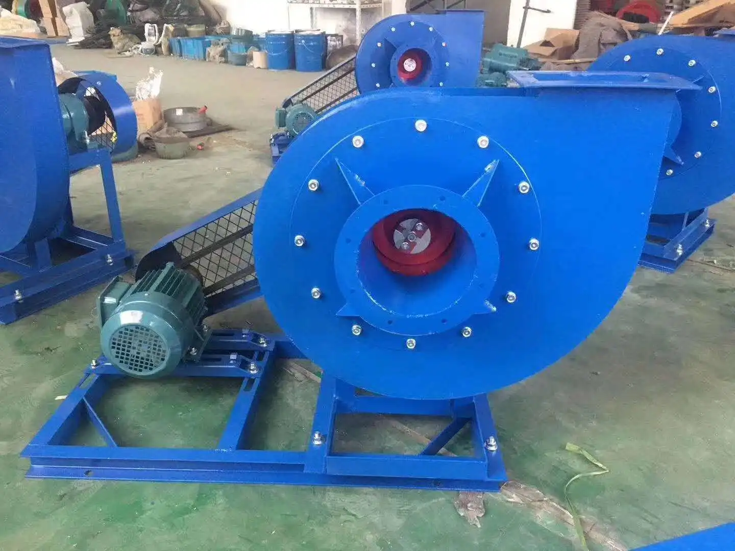 

Large Volume Industrial Air Blower Free Standing Centrifugal Fans 380V AC Ventilation Induced Draft Fan For Dust Extraction ODM
