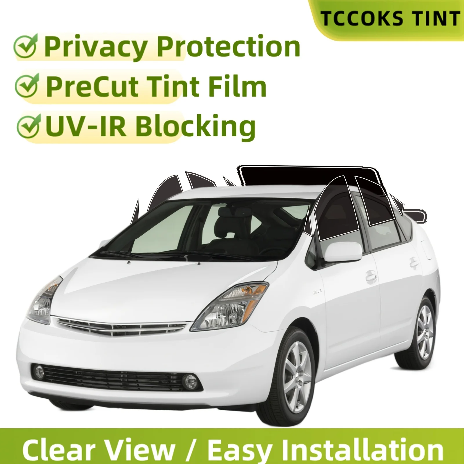 

PreCut Window Film for Toyota Prius 2004-2009 All Side+Rear Window, UV-IR Blocking Two Ply Car Window Film Tint Enhances Privacy & Comfort, Easy Installation