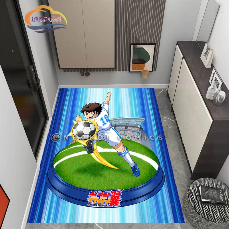 Football Captain Winglet Carpet -Japanese Comics キャプテンCaptain Tsubasa  and Rug Living Room Large Area Children 