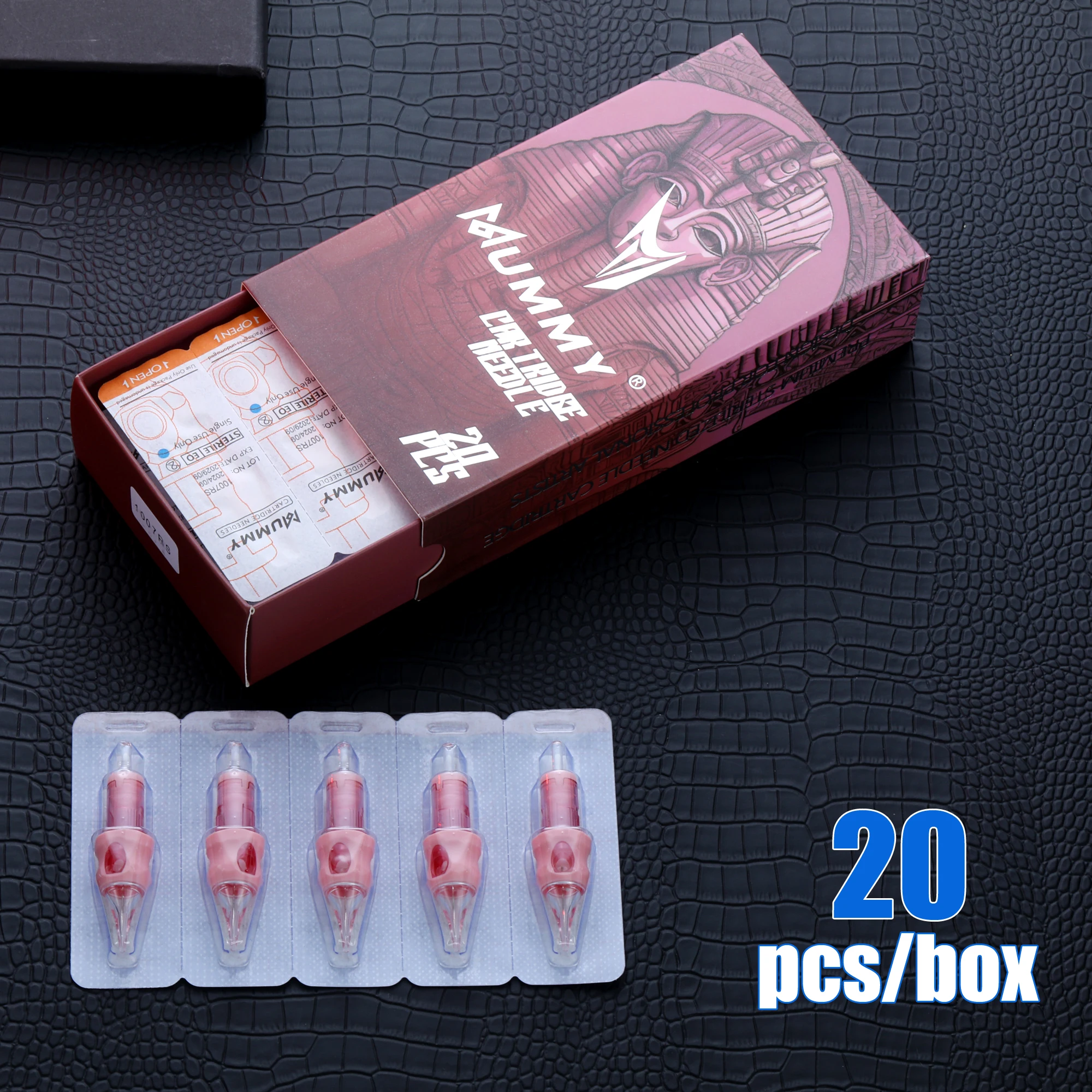 Mummy RS 20PCS Tattoo Cartridge Needle Disposable Sterilized Safety Pink Tattoo Needle Professional Tattoo Supplies