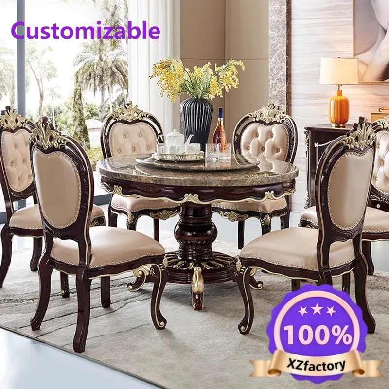 

Factory Direct 2026 Top RatedMármol europeo, combinación de mesa de comedor y silla