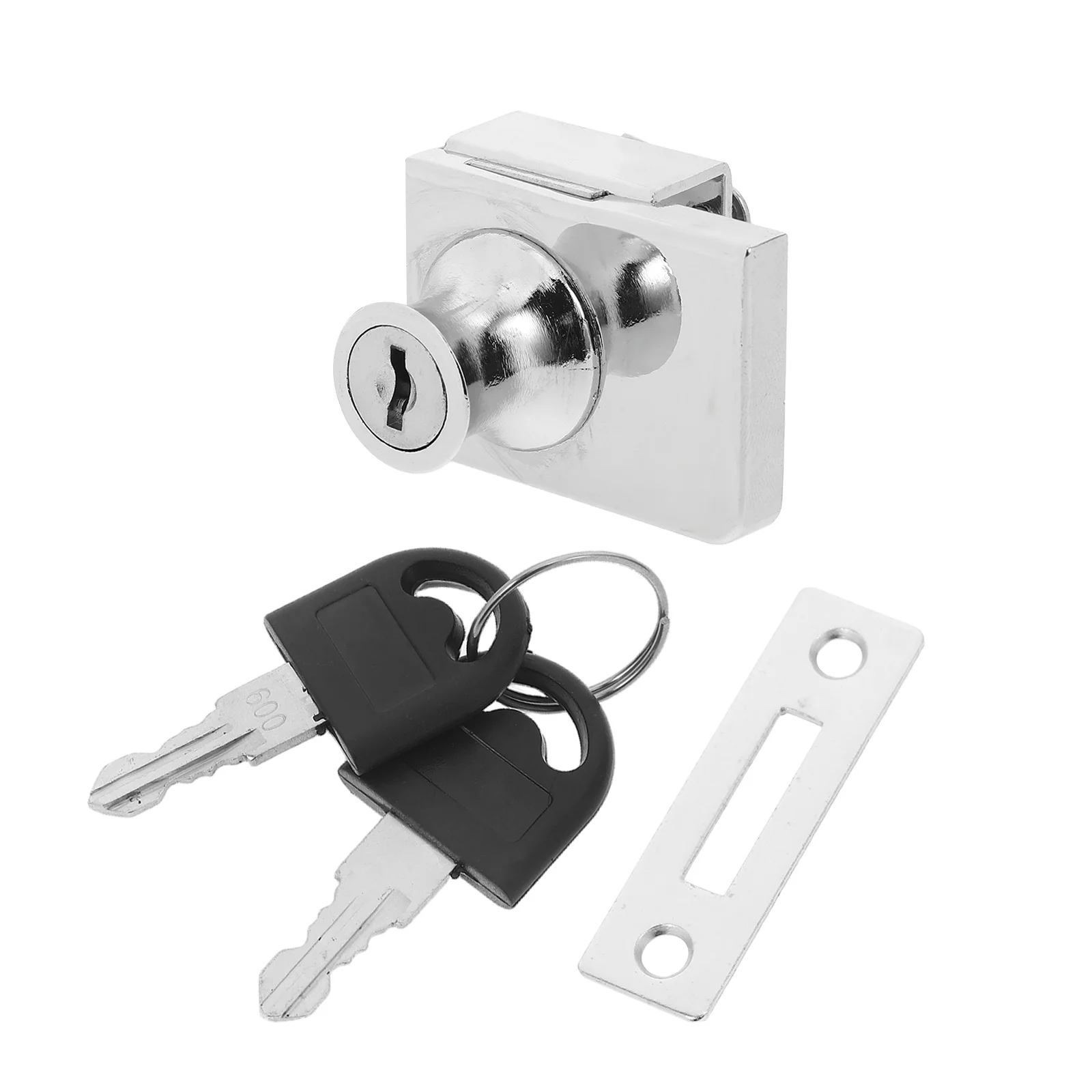 

Desk Drawer Lock Replacement File Cabinet Kit with Key Silver Door Display Case