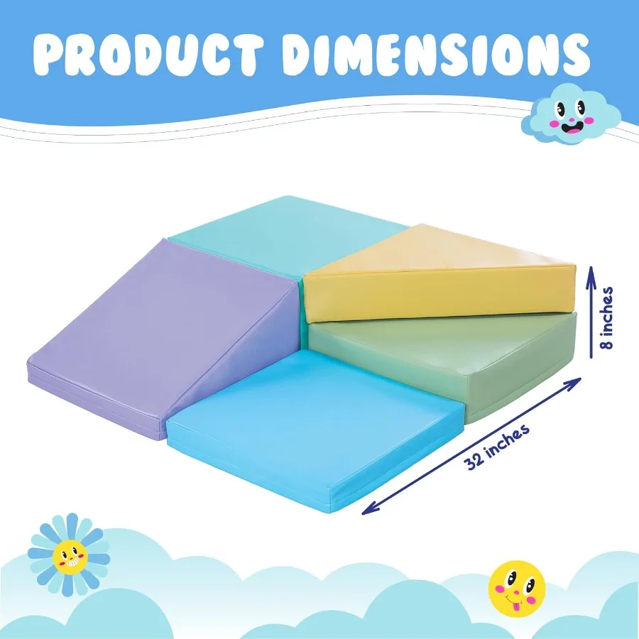 Toddler Climbing Toys - Soft Play Set for Kids - Foam Climbing Blocks - Safe Soft Gym Equipment - Great for All Ages
