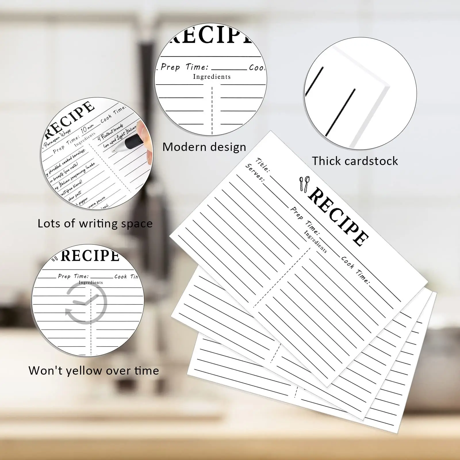 50 قطعة بطاقات وصفة المطبخ أوراق وصفة فارغة مزدوجة الوجهين ورقة سميكة وصفات بطاقات الزفاف الزفاف دش بطاقة ملاحظة بطاقة