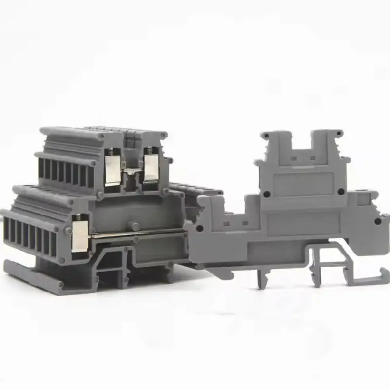 60pcs MBKKB 2.5-LA 500V/24A 4m㎡ Din rai screw terminal block mini double level terminal block Approved by U/L CE RoHS