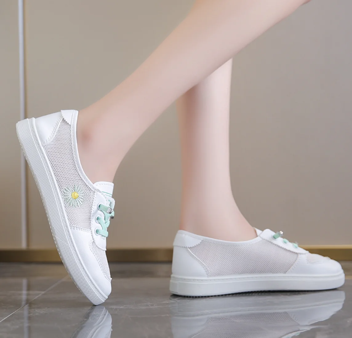 2024 new arrival women fashion high quality white shoes summer shoes