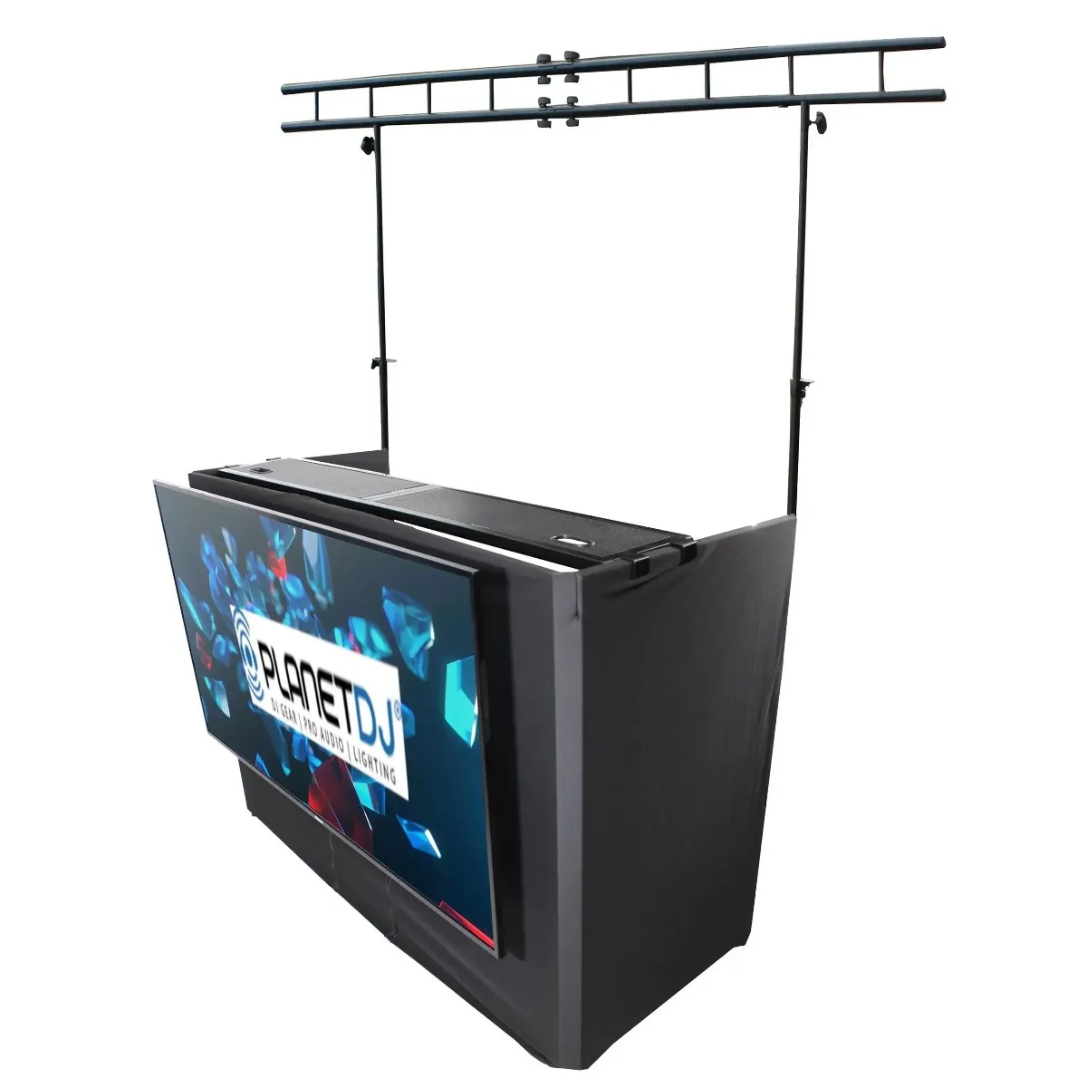 (NEW DISCOUNT) ProX XF-MESA MEDIA DJ Facade Table Workstation w/ Truss Package