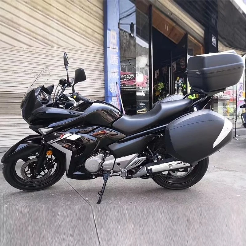 28L Universal PP Motorcycle Side Saddle Bags Pair Quick Lock Luggage Cases For Touring Adventure Bikes, Bracket Sold Separately