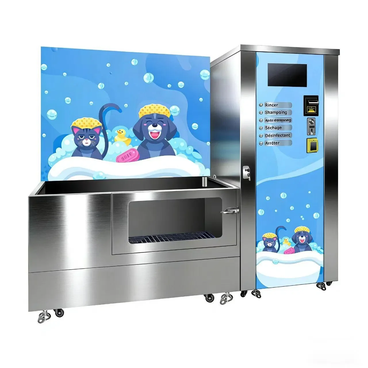 FOODLINE Pet Washing Machine Removable Filter Pet Bath Station For Pet Salon Hair Filtration Keep Internal Machine Clean