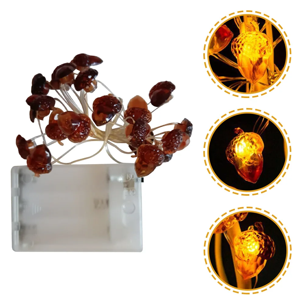 30 LED الخرز الجوزة تصميم سلسلة مصابيح LED أضواء الخريف جارلاند لعيد الشكر حفلة الحصاد مهرجان الخريف ديكور حديقة المنزل