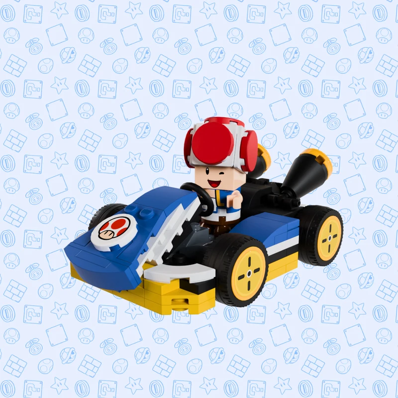 

122PCS MOC Standard Kart MOD Italian Plumber Kart Mini Kart Diorama DIY Model Building Blocks Educational Toys Gift for Kids