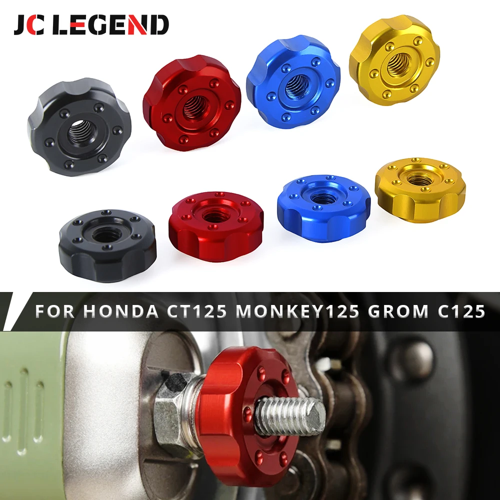 

2025 Chain Adjustment Nuts For Honda Hunter Cub CT125 Super Cub 50 110 C125 Chain Adjuster Screws Bolts DAX125 Monkey125 Grom