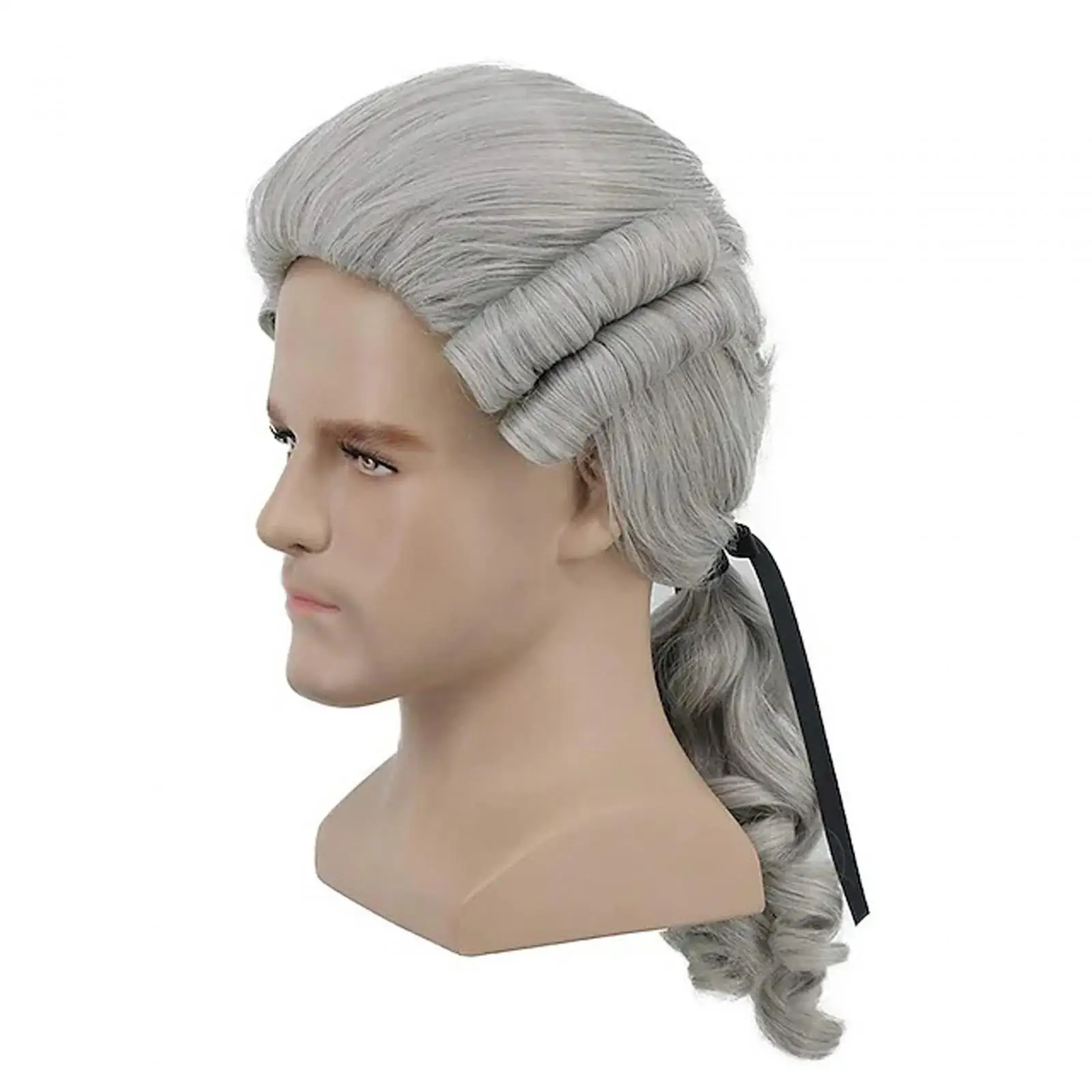 Colonial Wig Heat Resistant Comic Con Halloween Women Men Wig