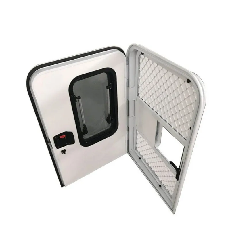 RV Accessories Camper Van Aluminum Alloy Door Teardrop Trailer Door With Security Screen And Window