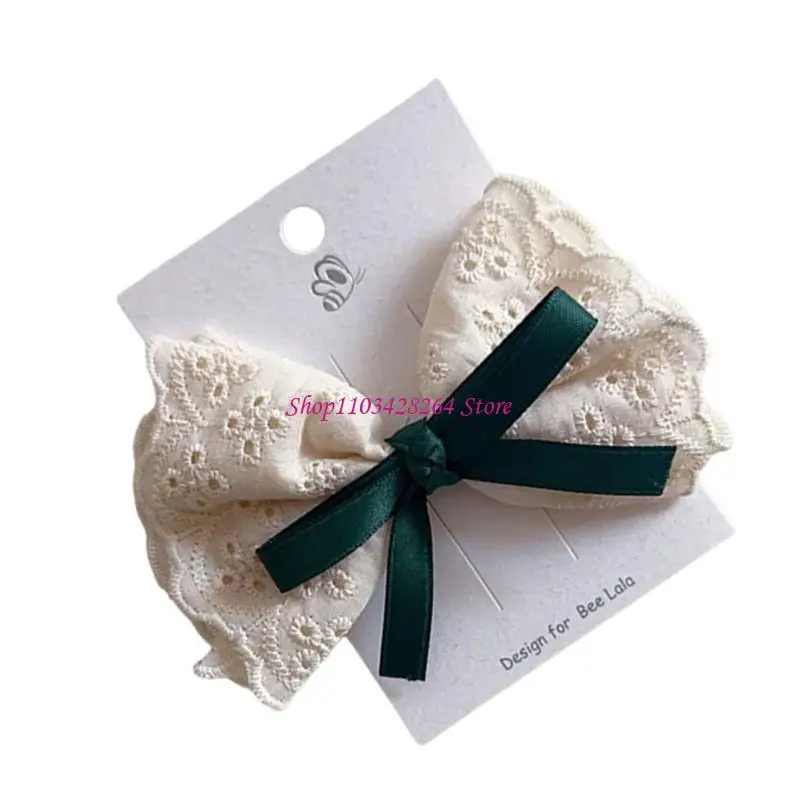

Barrettes Hairpin Hair Clips Hair Accessory Embroidered Lace Headwear Headdress G2TD