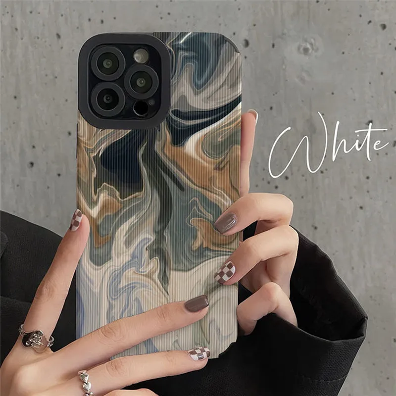 Oil Painting Creative Phone Case For iPhone 14 13 Pro Max 11 12 Pro 7 8 Plus X XS Max XR Shockproof Europe Style Case Back Cover