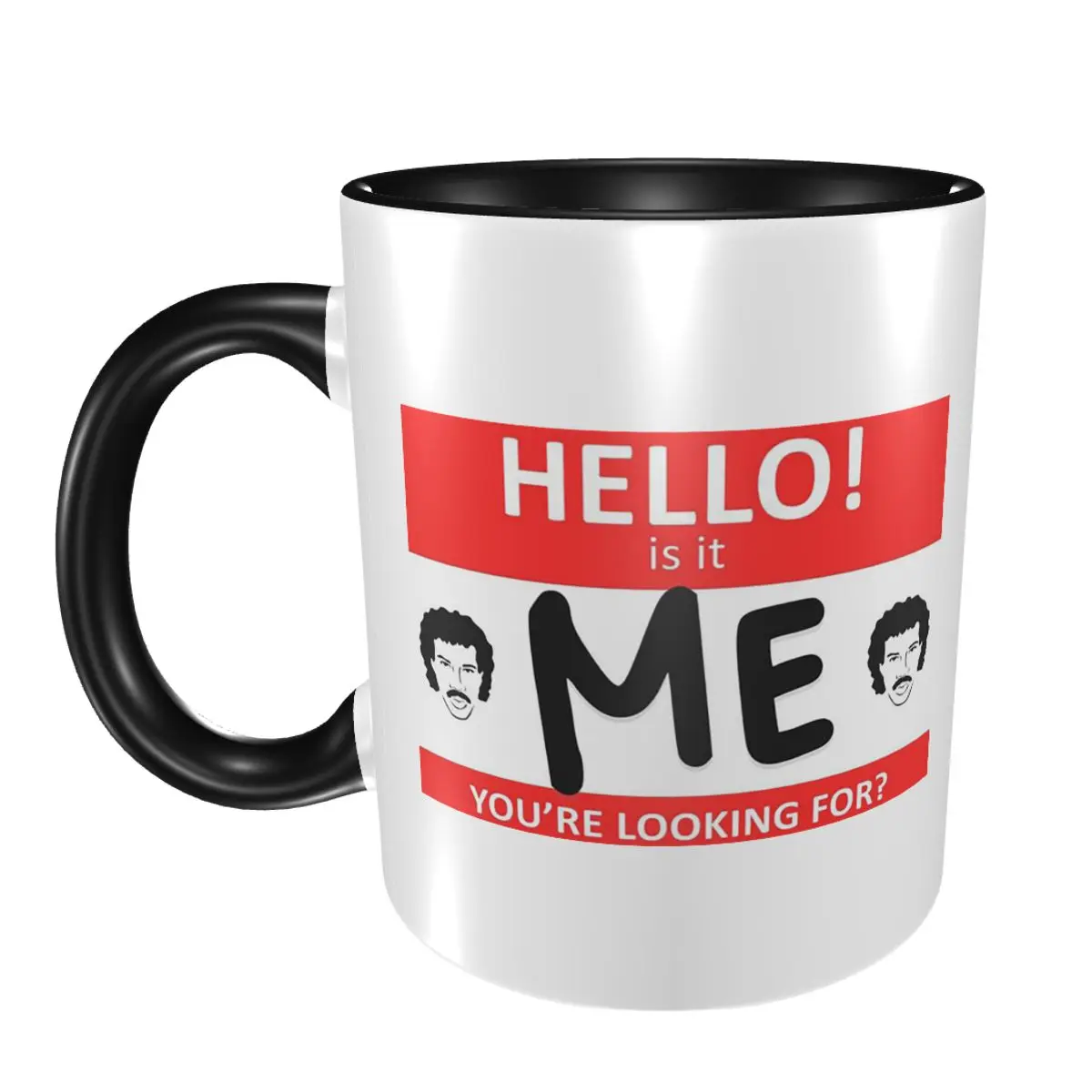 

Retro Lionel Richie Humorous Mug Funny Ceramic Coffee Cups Tea Mugs Milk Cup Drinkware Gift for Woman Man