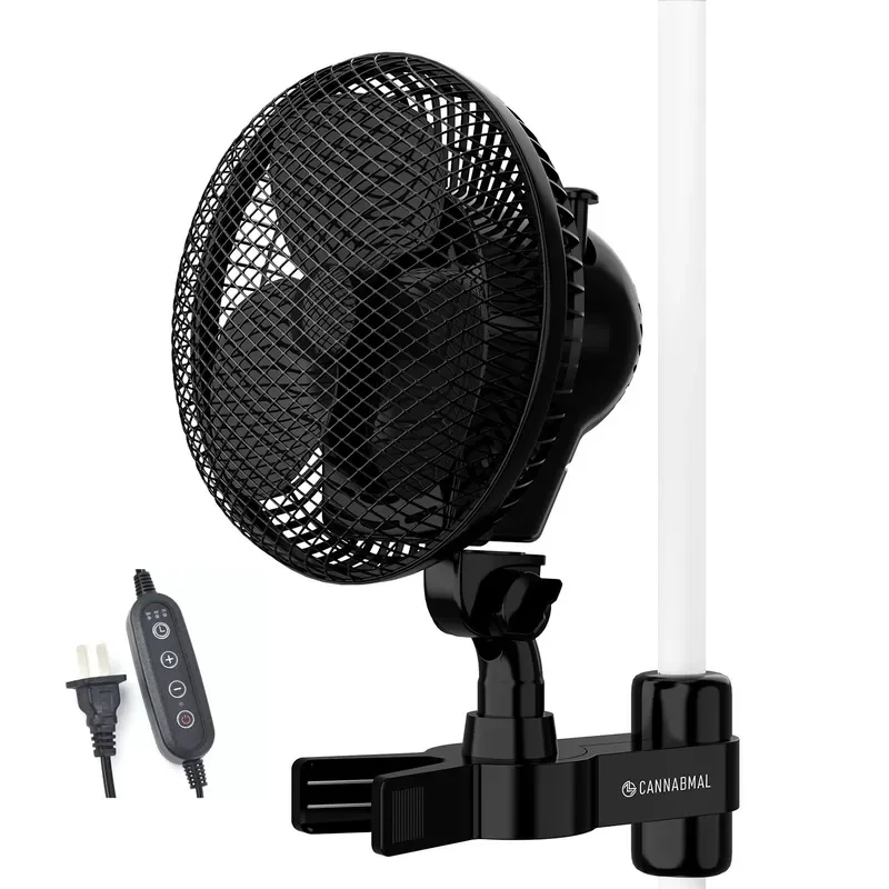 Source Factory Intelligent Timing Speed Regulation Planting Tent Clip Fan Dormitory Camping Automatic Shaking Clip Fan