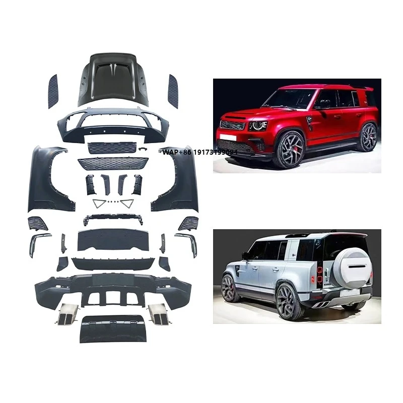 New Universal Fitment Car Modification Upgrade SVR Front/Rear Bumpers Fog Light Cut-Outs Bolt-On Body Kit for Defender