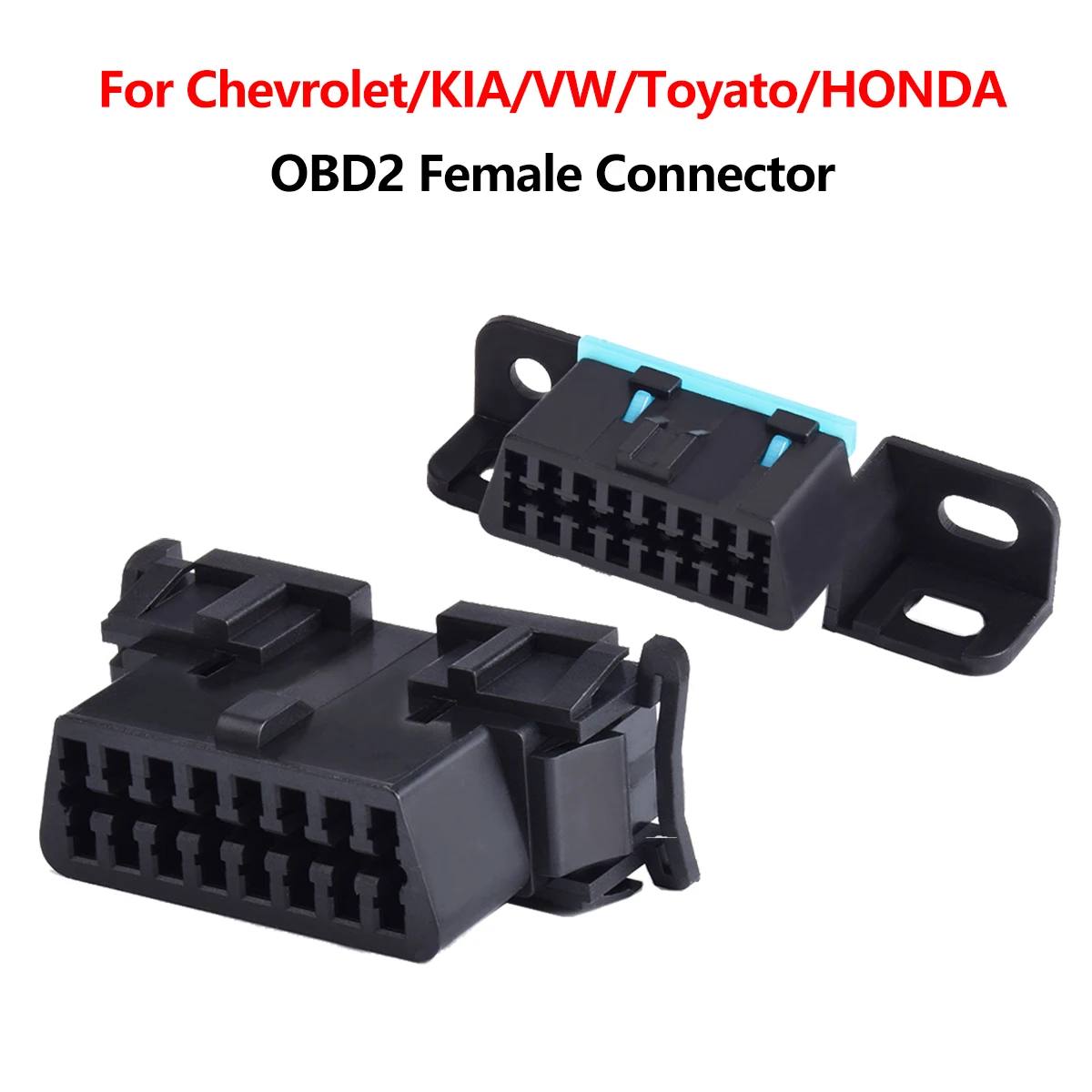 16 Pin Wire Harness Cable Connector Universal OBD Automatic Diagnostic Socket Female Plug for VW/Chevrolet/Honda/Toyato/KIA