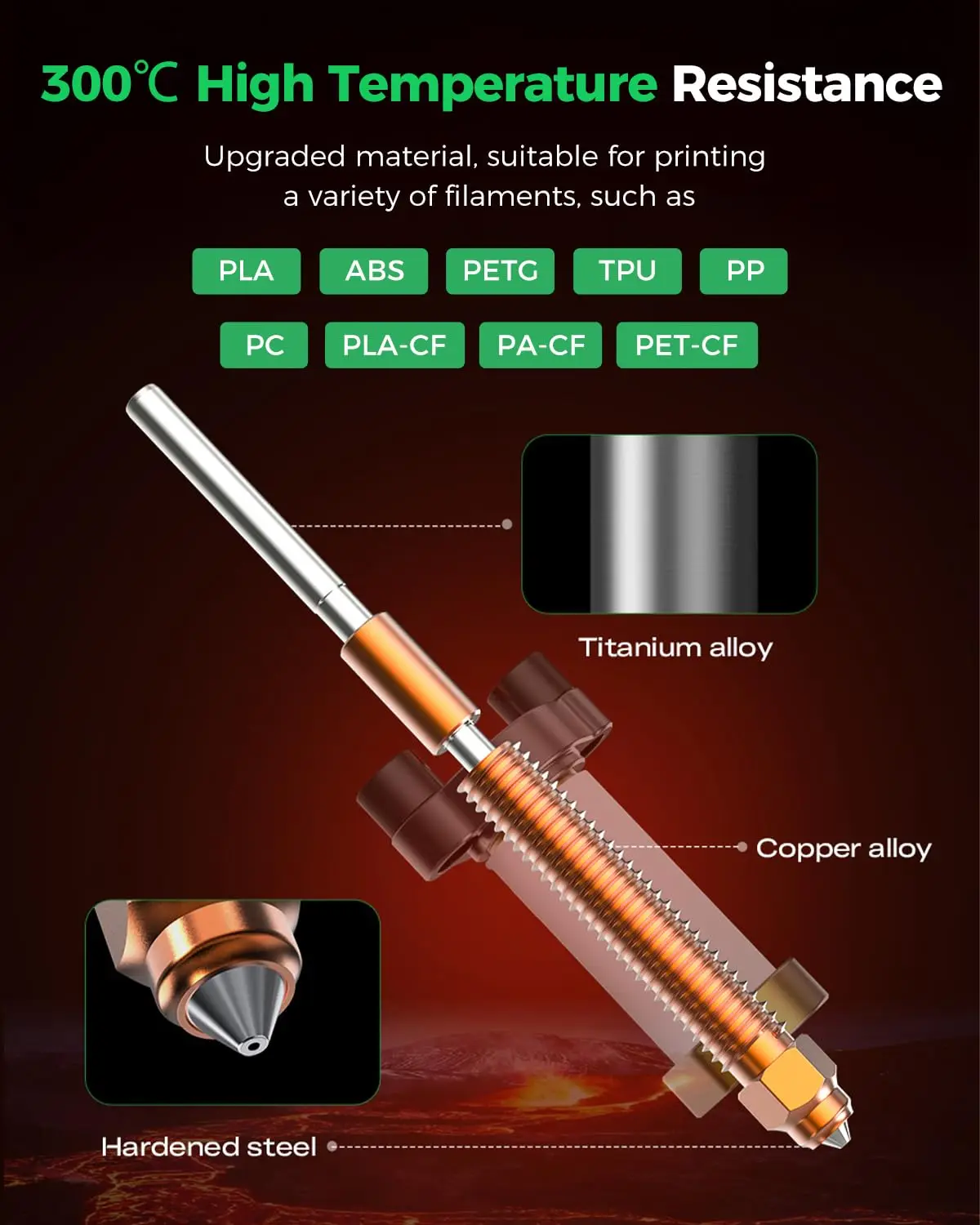 Creality Offizielles K2/K2 Pro/K2 Plus Hotend-Kit, Upgrade-Set für Keramik-Heizblock, Vollmetall-Integriertes Hotend-Teil für 3D-Drucker – Detail 4
