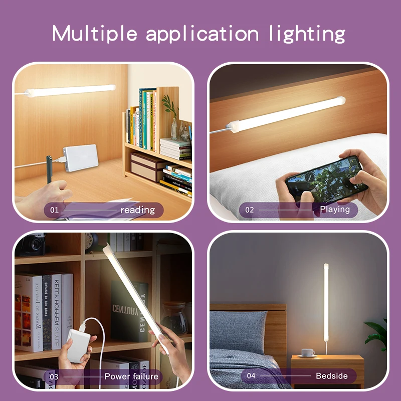 Desk lamp Magnetic reading light USB Dormitory LED Night light Eye protection tube cabinet Mirror Student Office study table