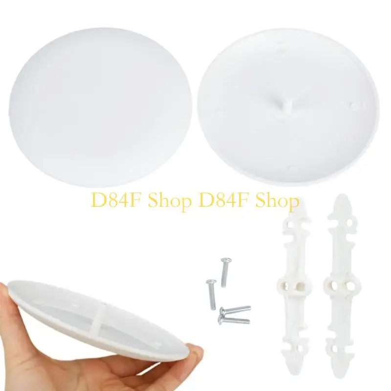D84F Pack Of 2 High Impact Plastic Ceiling Plates For Unfinished Construction Projects