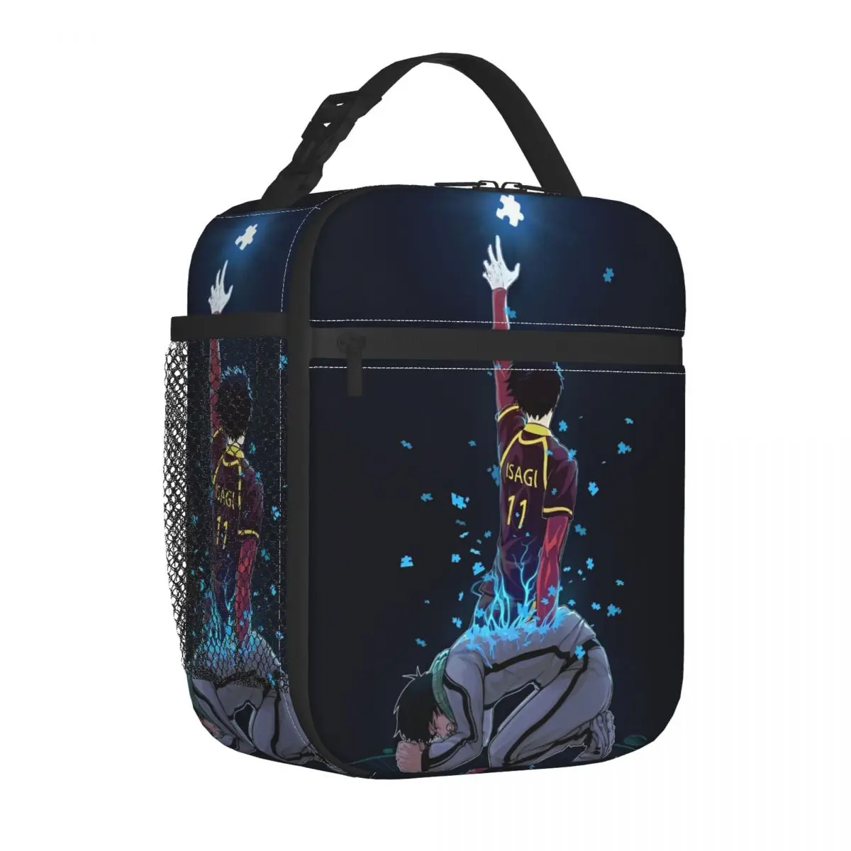 

Isagi Yoichi Insulated Lunch Bag Thermal Bag Lunch Container Blue Lock Anime Tote Lunch Box Food Storage Bags School Picnic