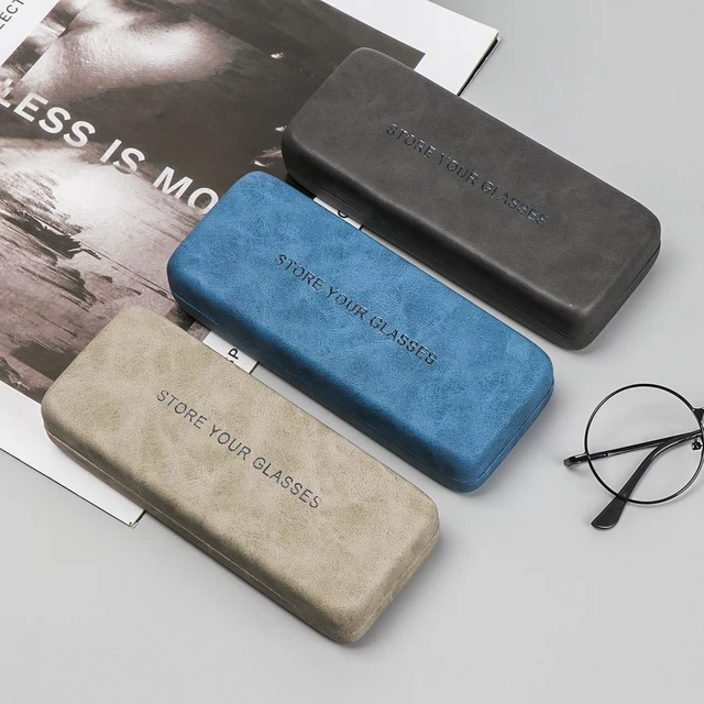 Portable Retro Steel Leather Glasses Case Waterproof Hard Eyeglass Case Reading Glasses Box Spectacle Cases for Men Women AliExpress