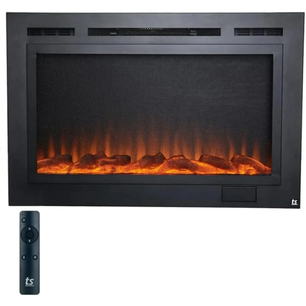 مدفأة كهربائية أمامية مضادة للوهج - عرض 40 بوصة / ارتفاع 26.5 بوصة - سخان 1500 وات