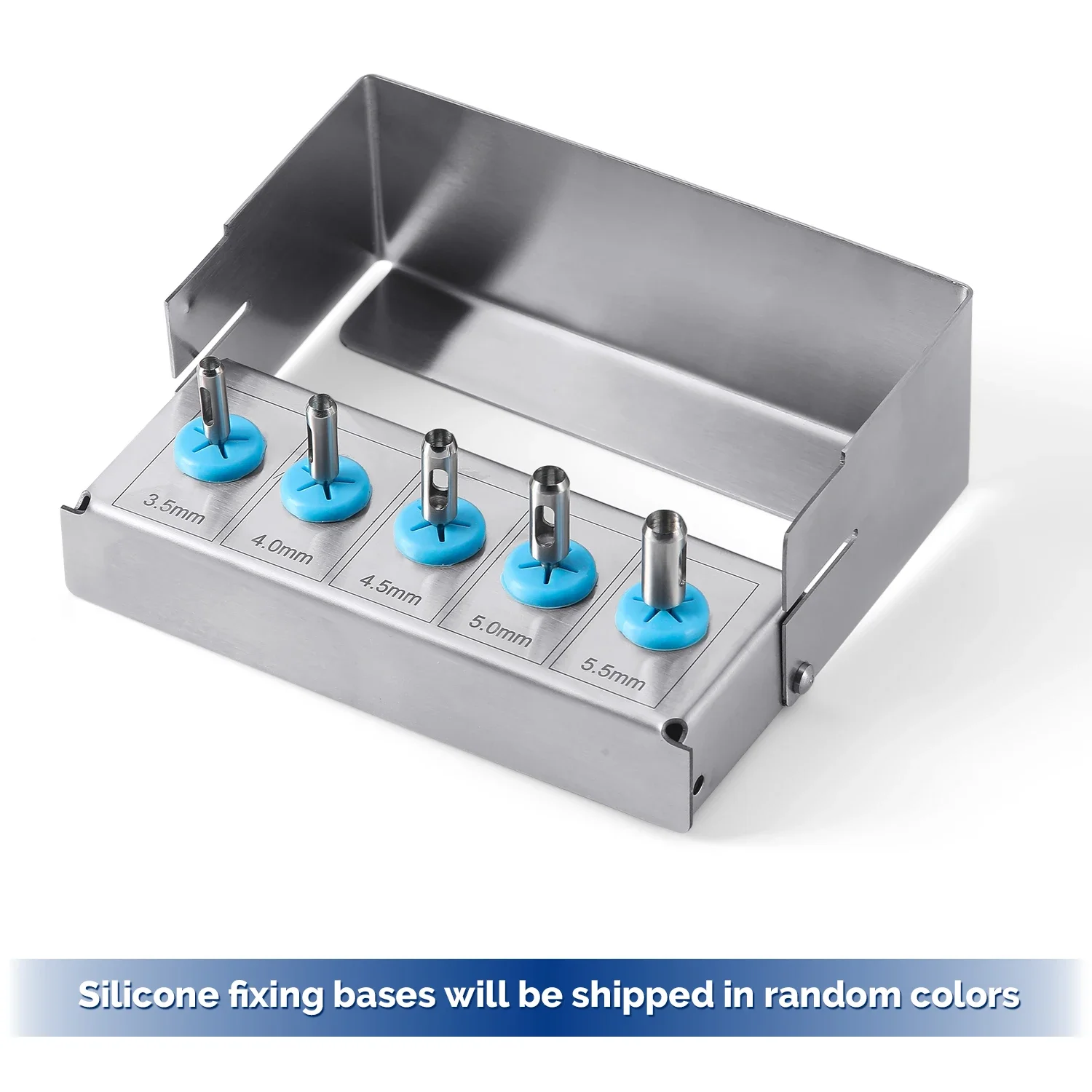 5Pcs Stainless Steel Dental Circular Gingival Punch Kit Tissue Cutting Surgical Lab Instruments