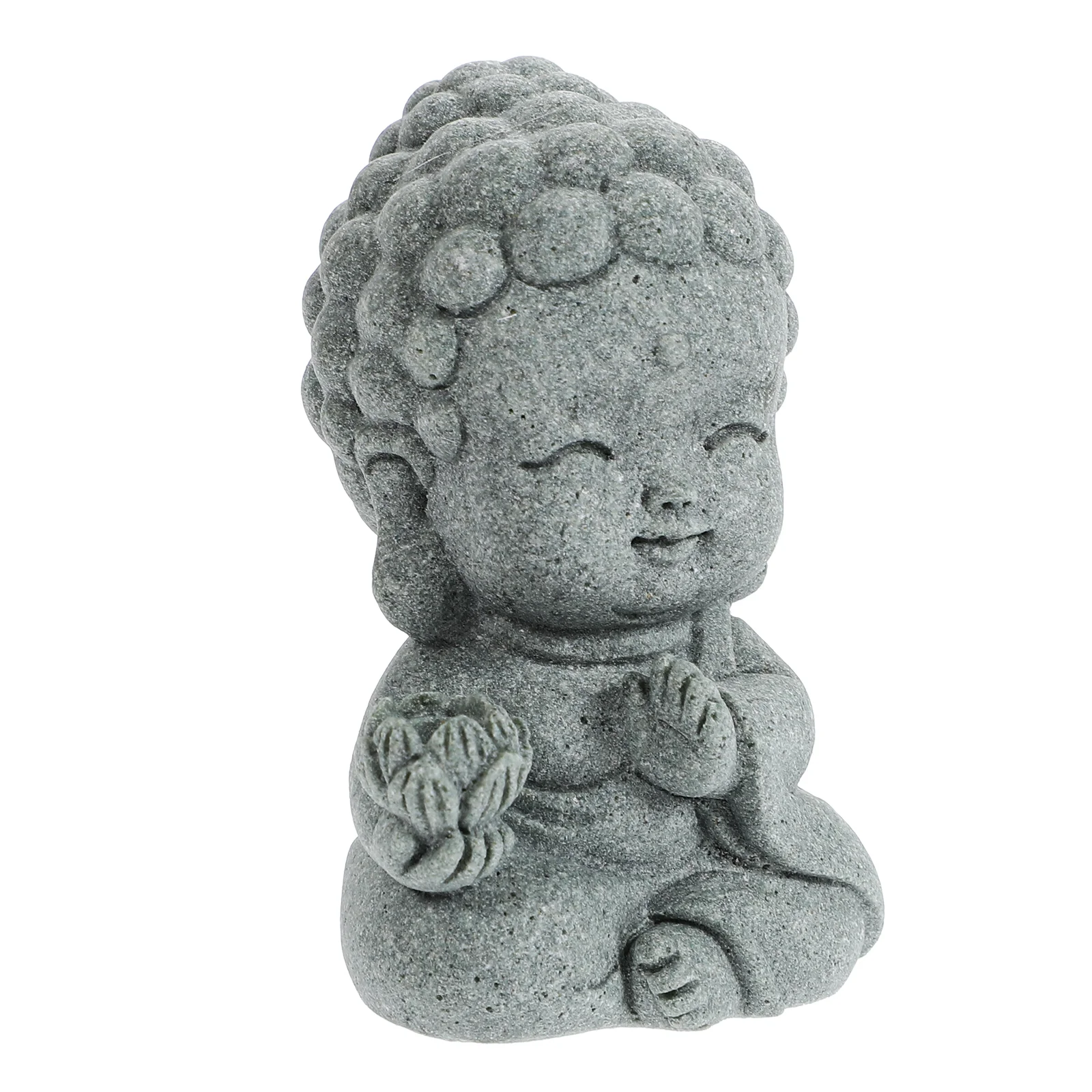 Meditation Buddha Statue Ornaments Small Garden Decor Fish Tank Resin Desktop Adornment