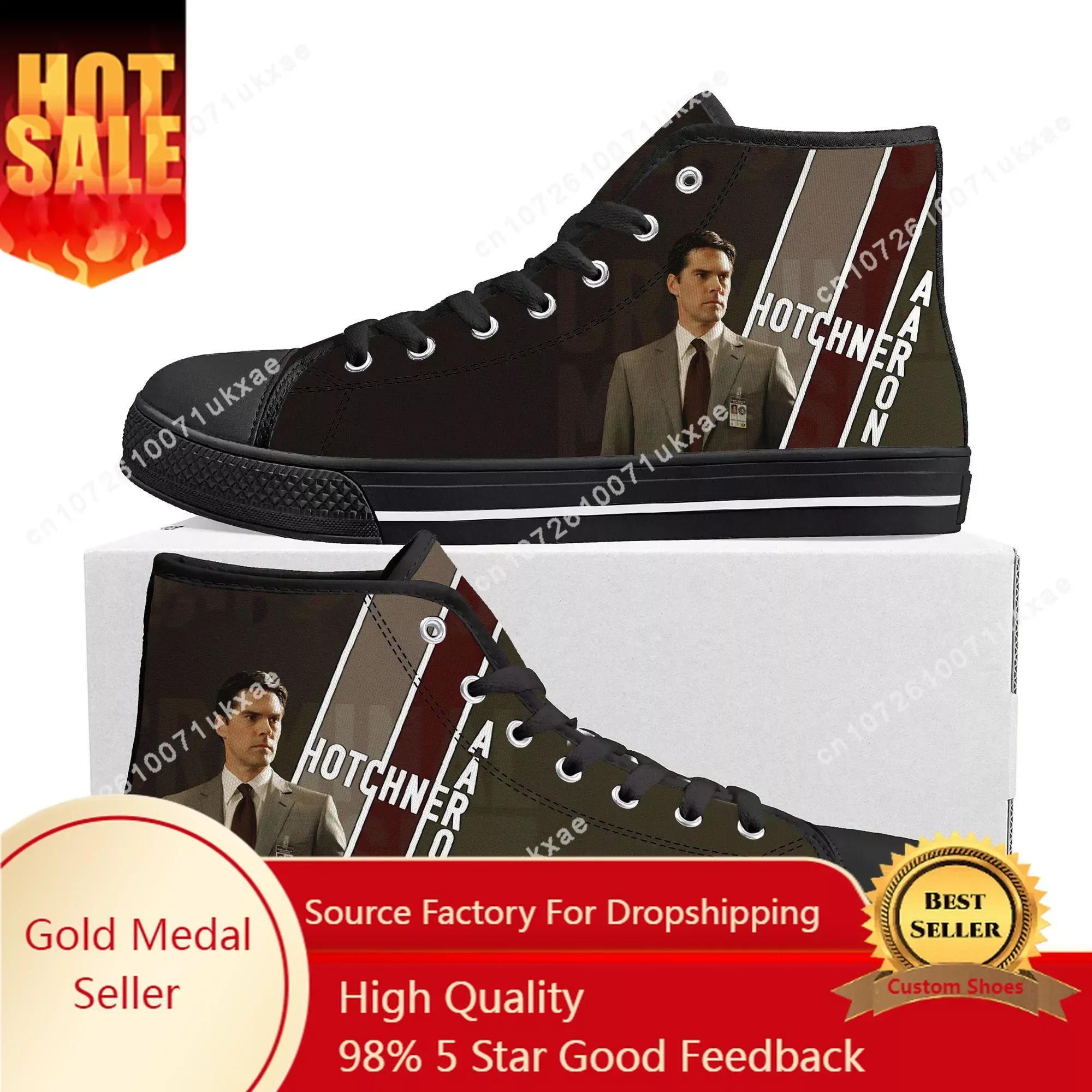 Criminal Minds High Top Sneakers Mens Womens Teenager High Quality Aaron Hotchner Canvas Sneaker couple Shoe Casual Custom Shoes