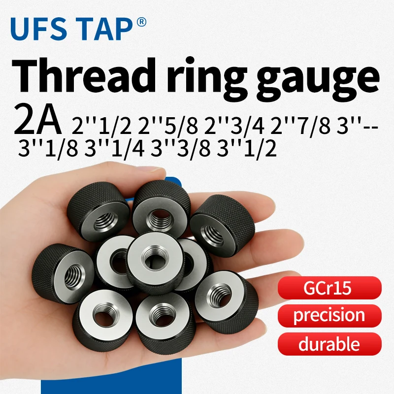 

Набор резьбовых калибров UFS 1SET 2A (2''1/2, 2''5/8, 2''3/4, 2''7/8, 3''1/8, 3''1/4, 3''3/8, 3''1/2) по стандарту UN/UNC/UNS, американская мелкая резьба