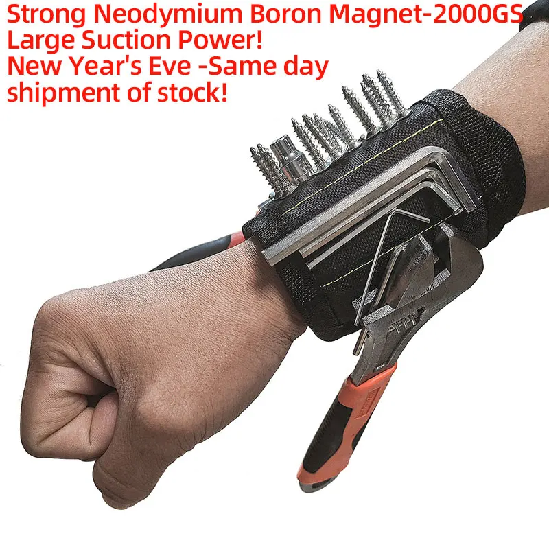 Strong Neodymium Boron Magnet Pickup Adsorption Screw Wristbands 5 Rows of Suction Nails Strong Engineering Magnetic Adsorption