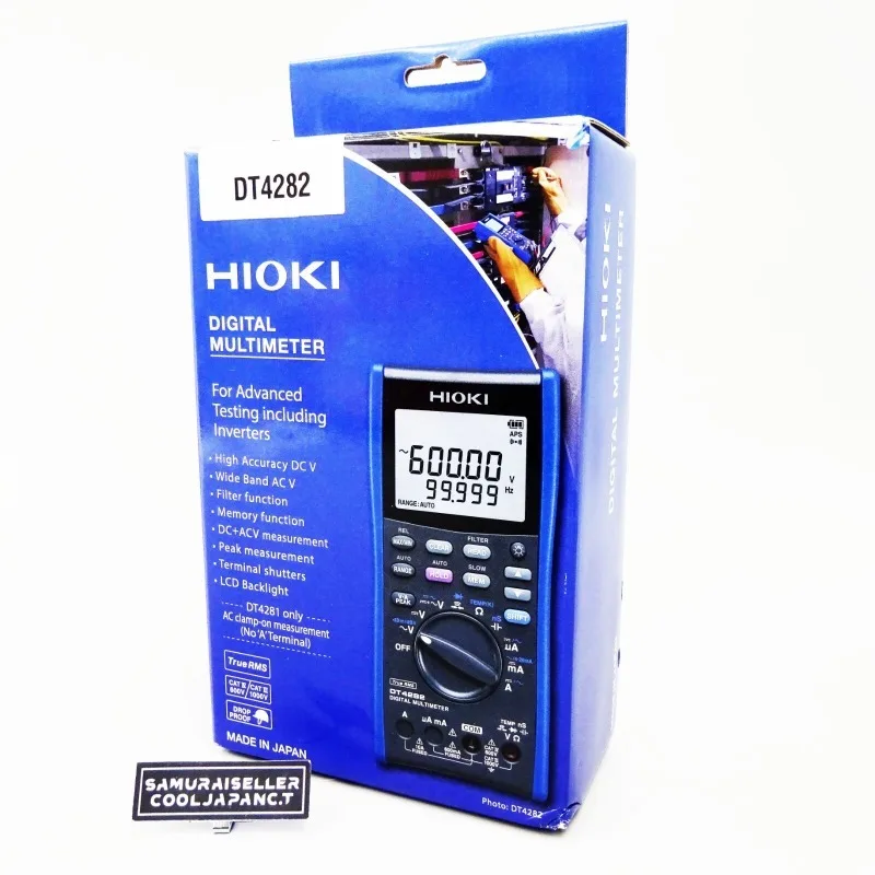 NEW Hioki DT4282 High-Precision True-RMS Digital Multimeter 60000 Counts 1000V AC/DC 10A Direct Input CAT IV 600V Original Box