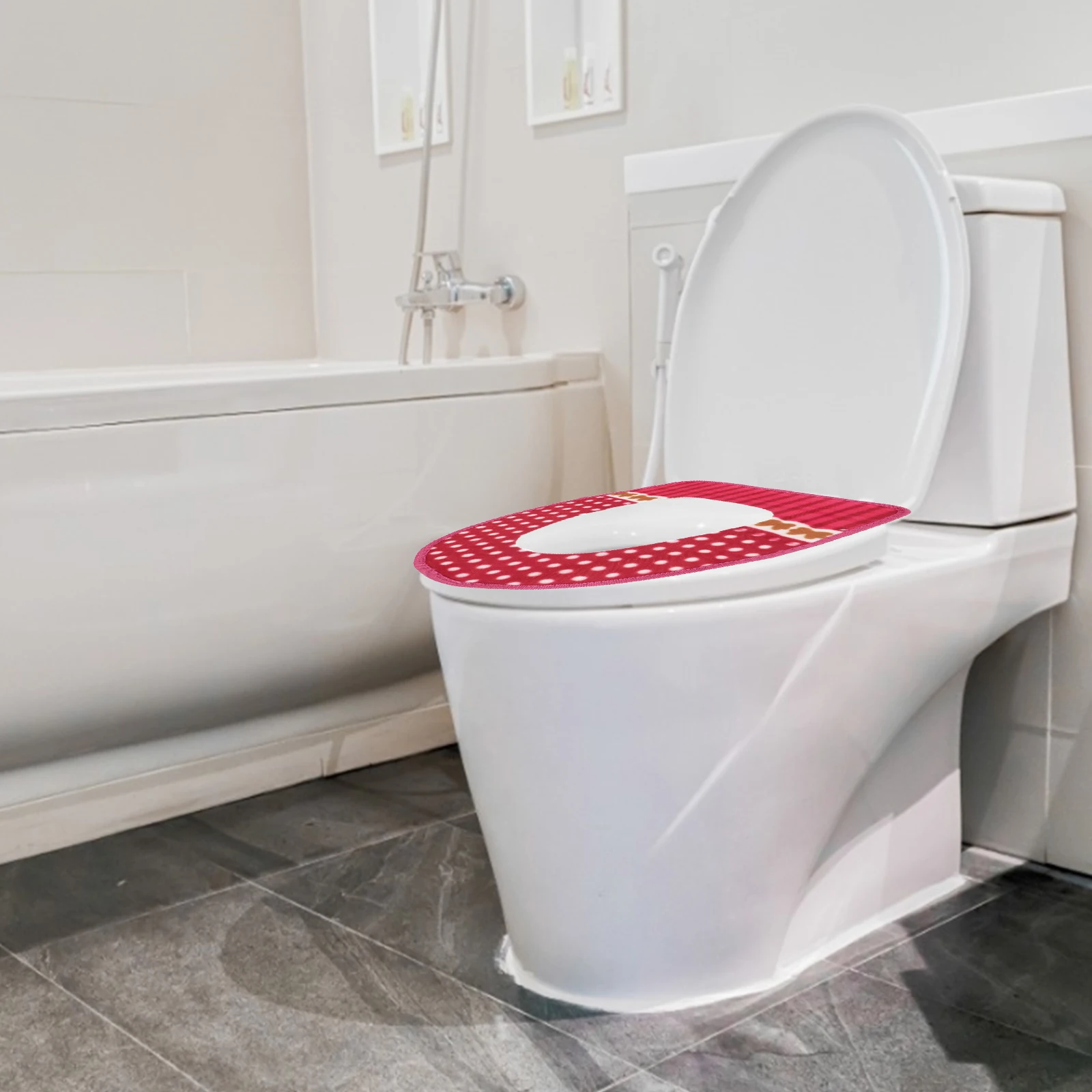 

Warm Seat Cover Pu Toilet Lid Pad Soft Washable Cushion For Home Travel Coffee Color Toilet Seat Warmer