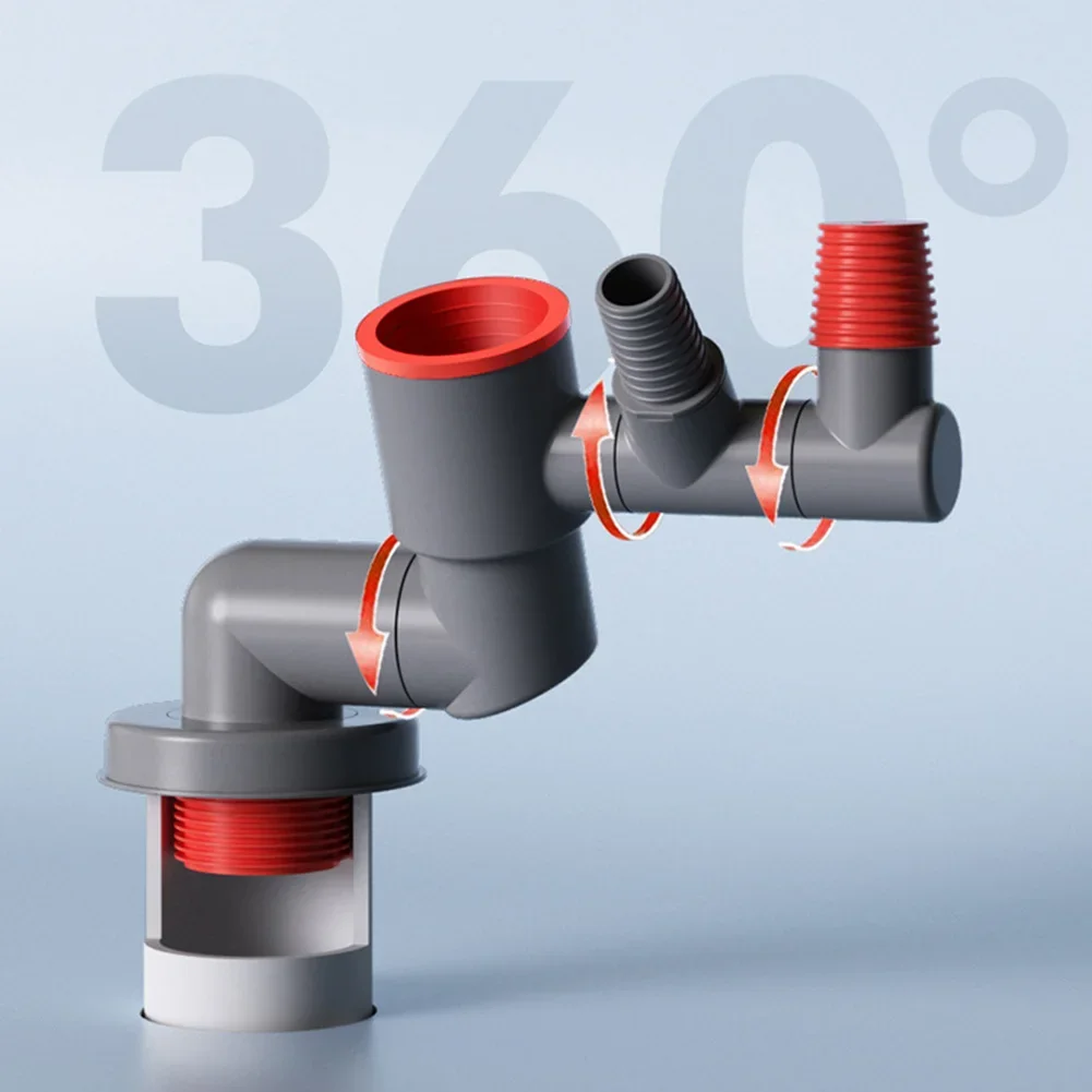 

Wall Drain Floor Drain Pipe Three-way Dish Basin Sink Dryer Dishwasher Washing Machine Multi-function Connector Anti-odor