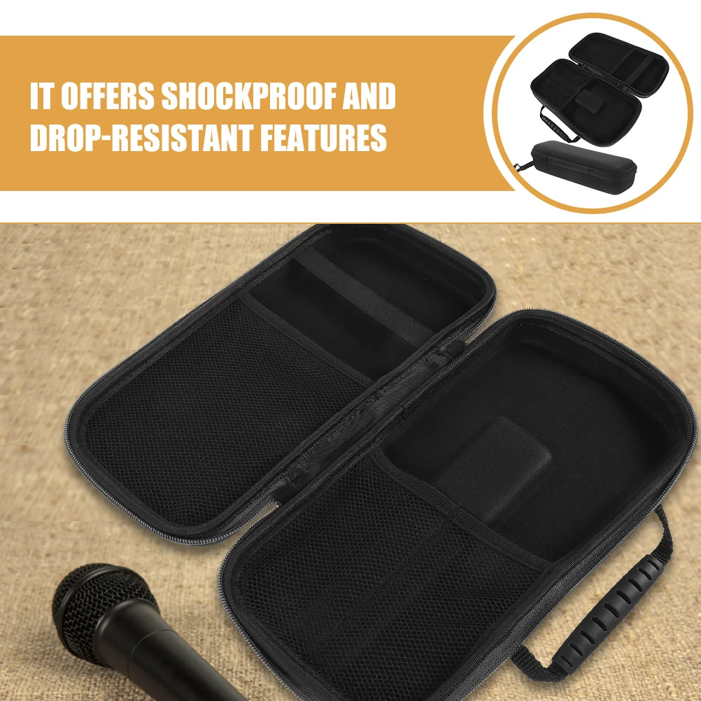 2 قطعة حقائب حمل الميكروفون إيفا الصلب للصدمات المزدوج تخزين سستة الحقيبة لحقيبة تنظيم حماية السفر هيئة التصنيع العسكري المحمولة #2
