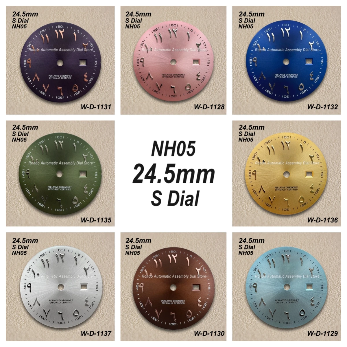 

24.5mm S Logo Arab Dial Fit NH05 Japanese Movement High-Quality Sunburst Ladies' Watch Modified Accessories