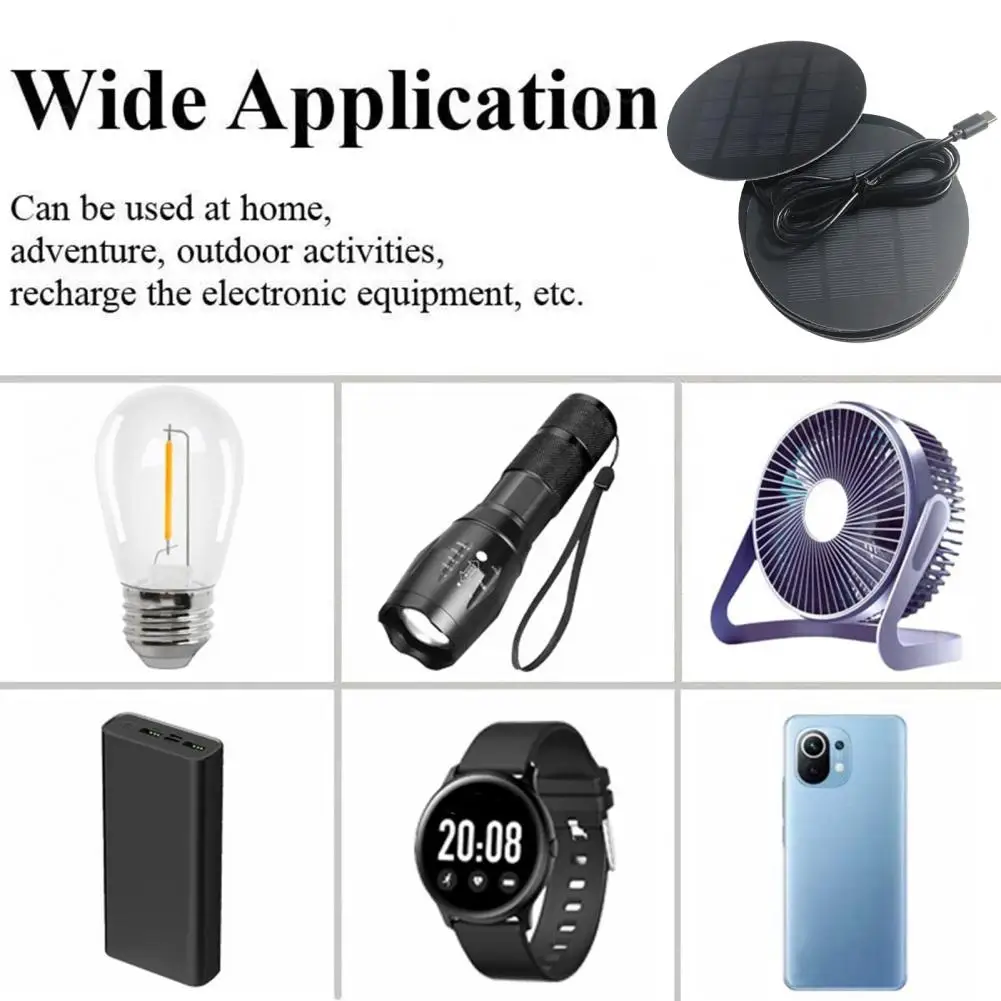 Solar Charger Board 1.2w 5v Portable Solar Panel Charger Lightweight Usb Type-c Solar Board Motorized Blinds for Electronics