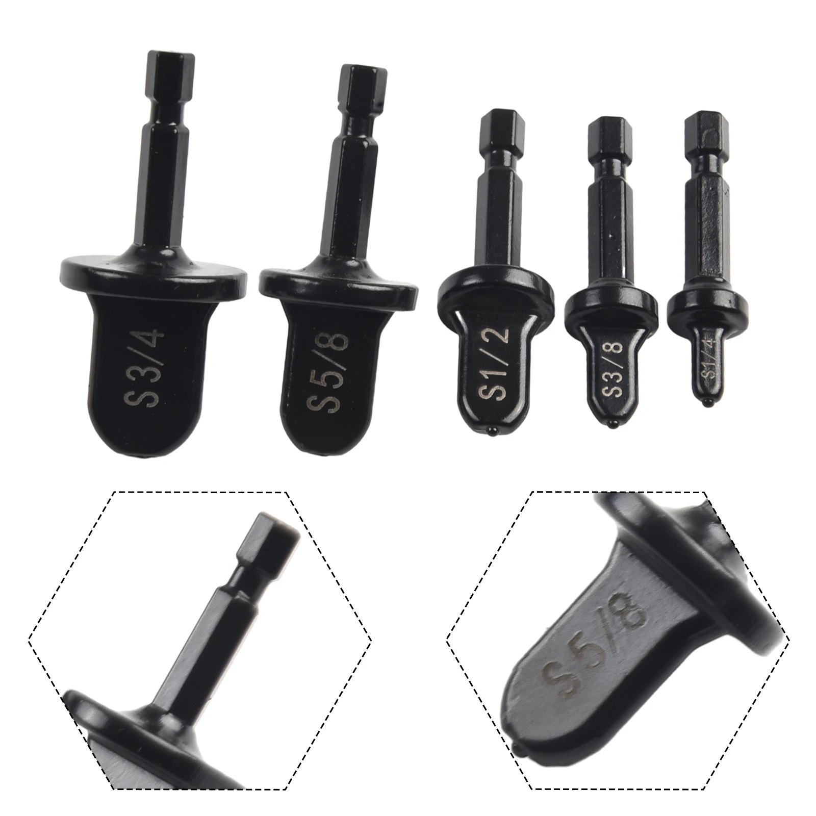 5pcs Hex Handle Tube Expander manico esagonale tubo elettrico Expander tubo del condizionatore d'aria strumenti HVAC strumento rotante accurato